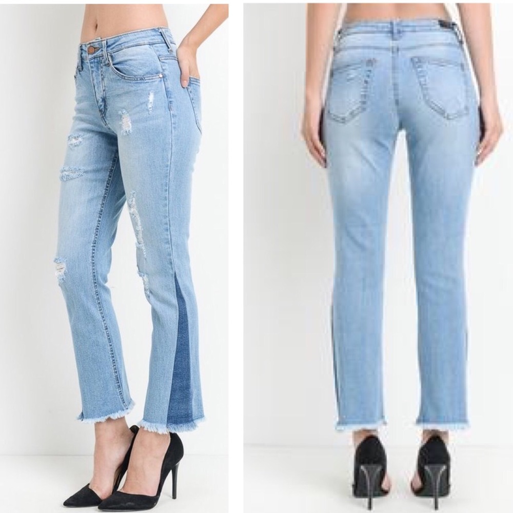 $ FIRM 🌷High Rise Flared Cropped Jeans